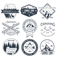 set of camping labels in vintage style vector image