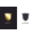 shield golden and color - element design vector image vector image