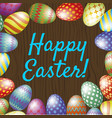 happy easter greeting card vector image vector image