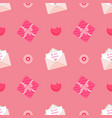seamless pattern for valentines day with gift vector image