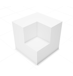 3d abstract background cube Royalty Free Vector Image