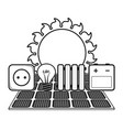 alternative energy sources silhouette vector image