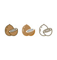 coconut line icon logo milk vector image vector image