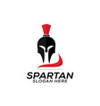 head spartan logo design template icon vector image