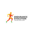 logo endurance evolution gradient colorful style vector image