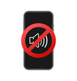 no sound phone telephone call cell icon vector image vector image