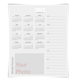 simple 2013 year calendar vector image
