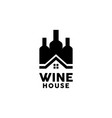 wine house logo design inspiration vector image