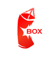 red punching bag with caption vector image