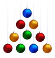 christmas balls hanging like fir tree vector image