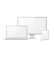 white device mockup tablet laptop smartphone vector image vector image