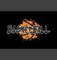 word basketball on the background ball vector image