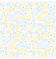 cat and veterinary pets accessories outline icons vector image