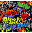 abstract seamless graffity street art hip hop vector image