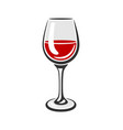 glass with red wine image vector image