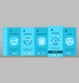 science line icon set onboarding vector image vector image
