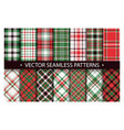 tartan set pattern seamless plaid geometric vector image vector image