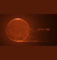 abstract particles sphere with explosion effect vector image vector image