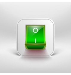 Green switch icon Royalty Free Vector Image - VectorStock