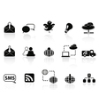 internet social communications icon set vector image vector image
