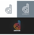 letter d logo alphabet design icon set background vector image vector image