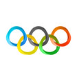 olympics circles in modern style vector image