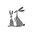 funny art rabbit isolated on white for your design vector image vector image