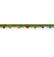 christmas and new year banner with fir-trees vector image