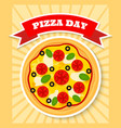 margherita pizza day vector image vector image