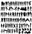 people black silhouette vector image