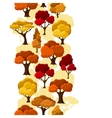 autumn seamless pattern with abstract stylized vector image vector image