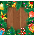 christmas frame vector image