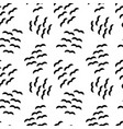flock of birds seamless pattern black white vector image