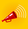 megaphone on halftone background vector image