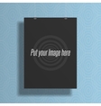 realistic black blank mockup for your design vector image