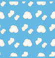 seamless pattern with white clouds isolated vector image