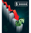 us currency crash vector image