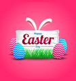 happy easter background vector image vector image