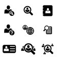 black people search icon set vector image
