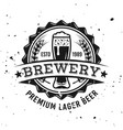 brewery round emblem label badge or logo vector image