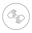 finger language line icon vector image