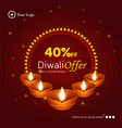 happy diwali banner design vector image vector image