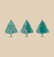 tree icon with different amount of foliage vector image vector image