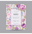 vintage floral frame - for invitation wedding vector image vector image