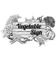 vintage vegetable produce sign vector image vector image