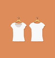 female tshirt mockup white for your design vector image