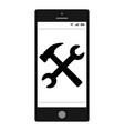mobile phone repair shop logo icon vector image vector image