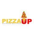 pizza up logo for delivery fast shipping vector image vector image
