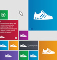 sneakers icon sign buttons modern interface vector image
