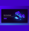 isometric cloud data vector image